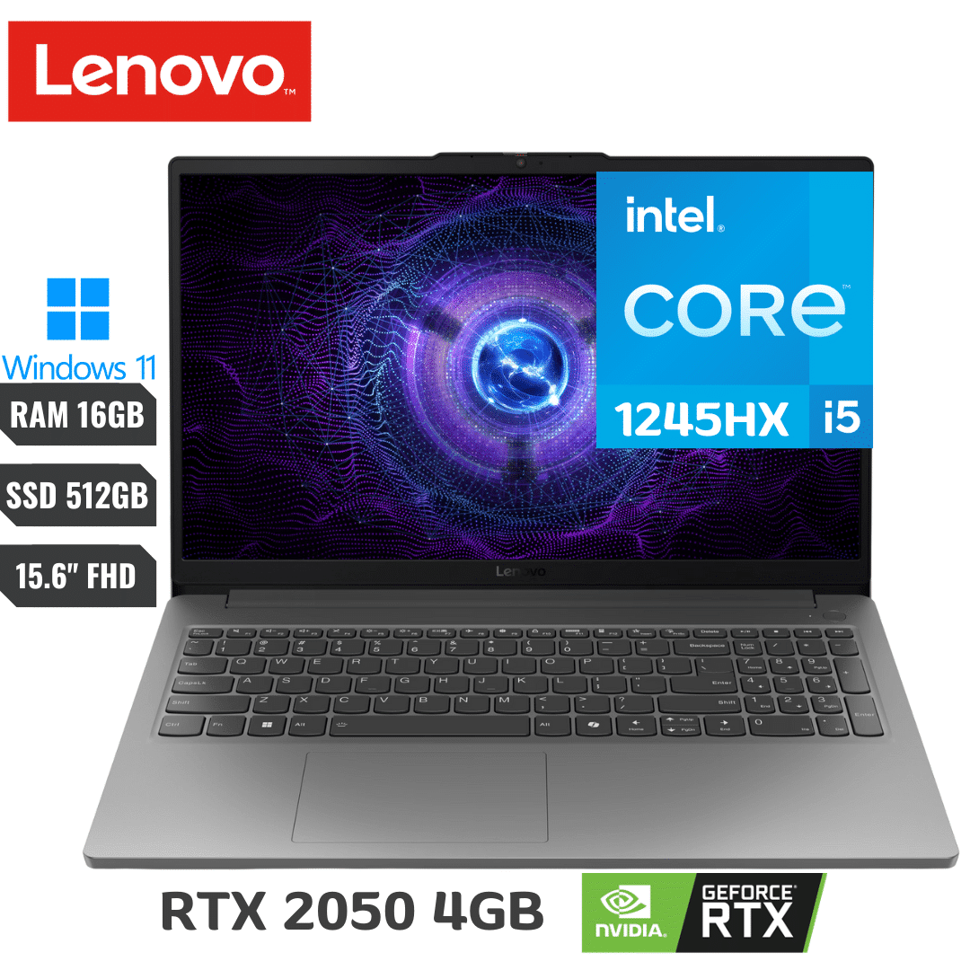 Laptop Lenovo Intel Core I5 1245hx (12va Gen) 16 Ram Ddr5 Ssd 512 Gb Nvidia Rtx 2050 4gb Pantalla 15.6″ (1920×1080) - Image 2