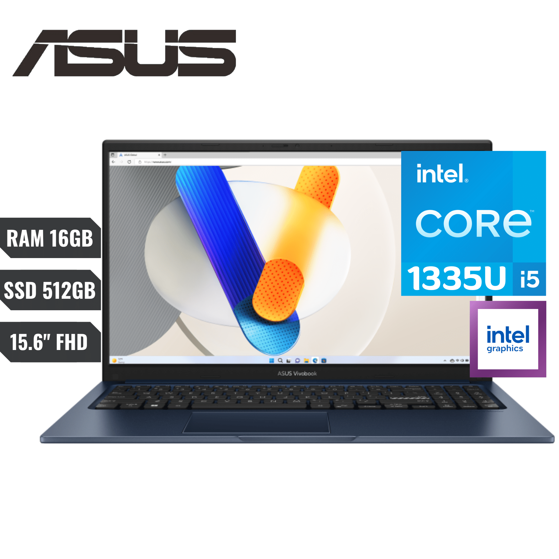 Laptop Asus Vivobook X1504va-nj1939 Intel Core I5 1335u Ram 16gb Ddr4 Ssd512gb M.2 Nvme - Image 2