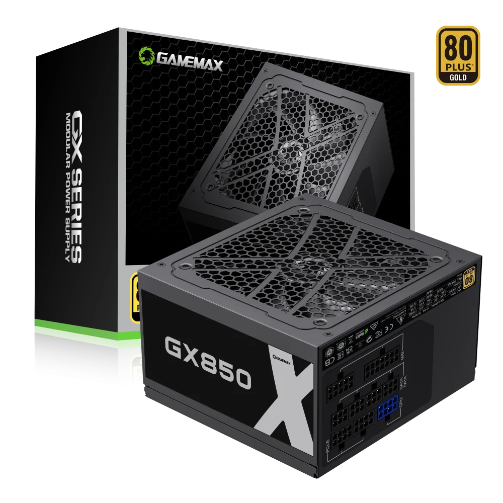 Fuente de Poder GAMEMAX GX-850 Modular Certificado 80 Plus Gold