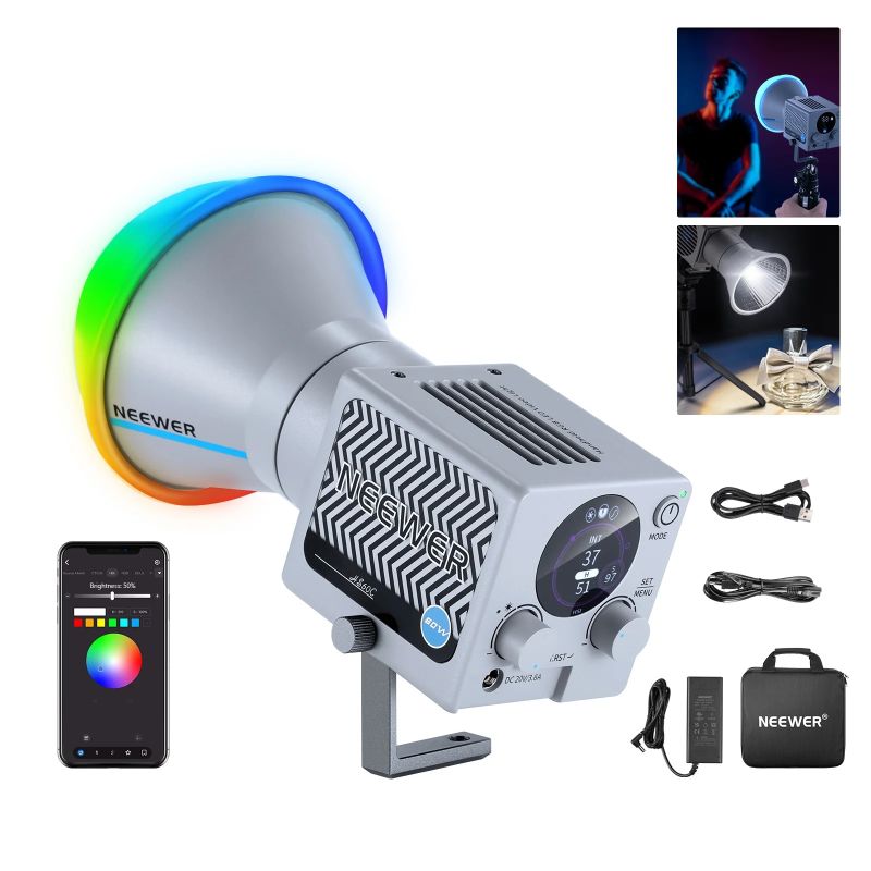 LUZ PARA ESTUDIO PORTATIL NEEWER HS60C RGB 60W