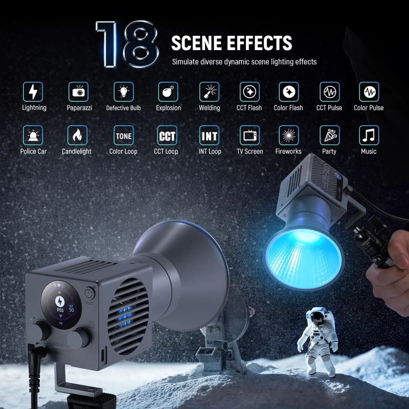 LUZ PARA ESTUDIO PORTATIL NEEWER HS60C RGB 60W - Image 2